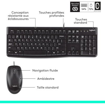 Logitech Desktop MK120, French AZERTY