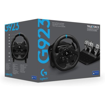 LOGITECH G923 Racing Wheel and Pedals - PC/PS - BLACK - USB