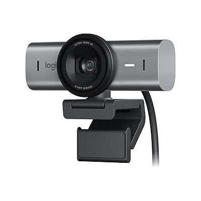 Logitech MX Brio Webcam de Collaboration et Streaming 4K Ultra HD-Graphite