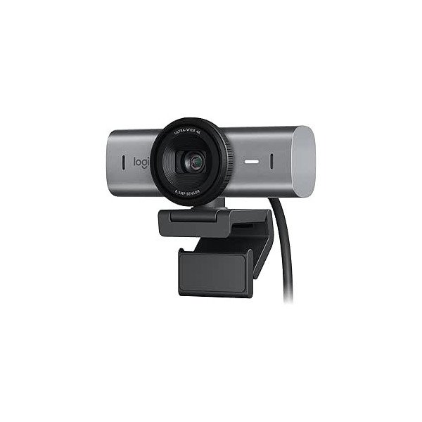 Logitech MX Brio Webcam de Collaboration et Streaming 4K Ultra HD-Graphite