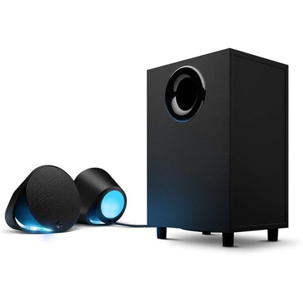 Logitech G560 Deux Haut-parleurs Gaming PC, Eclairage RGB LIGHTSYNC Synchronisé à vos Jeux - Noir