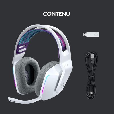Casque Gamer PC - G733 LIGHTSPEED Wireless RGB Gaming Headset - BLANC