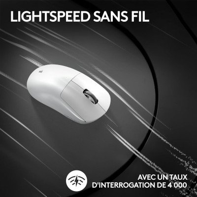 Logitech G PRO X SUPERLIGHT 2 LIGHTSPEED Souris gaming sans fil,  8K Polling, légère, 60g, , USB-C, PC/Mac - Blanc