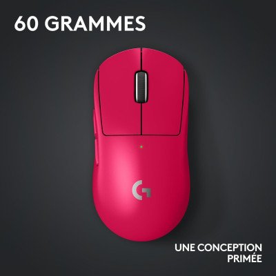 Logitech G PRO X SUPERLIGHT 2 LIGHTSPEED Souris gaming sans fil, , 8K Polling, légère, 60g, USB-C, PC/Mac Rouge