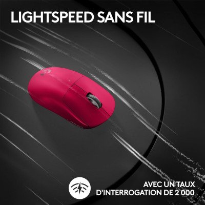 Logitech G PRO X SUPERLIGHT 2 LIGHTSPEED Souris gaming sans fil, , 8K Polling, légère, 60g, USB-C, PC/Mac Rouge