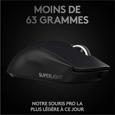 LOGITECH SOURIS GAMING PRO X SUPERLIGHT Wireless BLACK