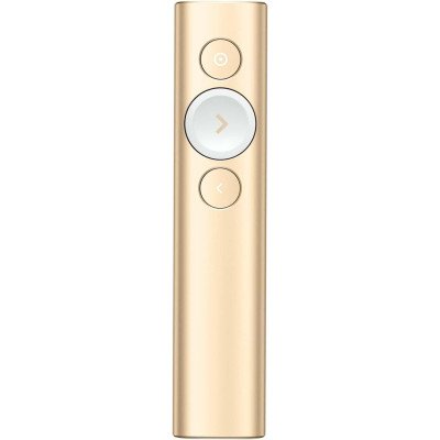 Logitech Spotlight Télécommande de Présentation sans Fil, Bluetooth et 2,4 GHz avec Nano-Récepteur USB - GOLD Logitech Spotlight Télécommande de Présentation sans Fil, Bluetooth et 2,4 GHz avec Nano-Récepteur USB - GOLD