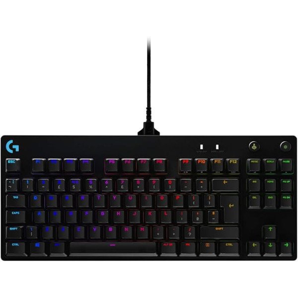 Logitech G Pro Clavier de gaming mécanique ultra portable ,  LIGHTSYNC RGB Backlit Keys Black