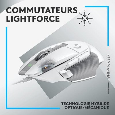 Logitech G G502 X Souris Gaming Filaire - Blanc