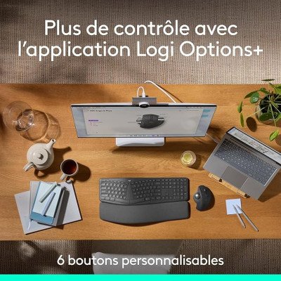 Logitech MX Ergo S souris trackball sans fil avancée - Graphite