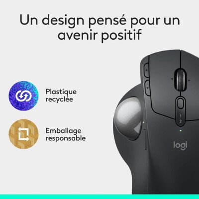 Logitech MX Ergo S souris trackball sans fil avancée, Graphite Logitech MX Ergo S souris trackball sans fil avancée, Graphite