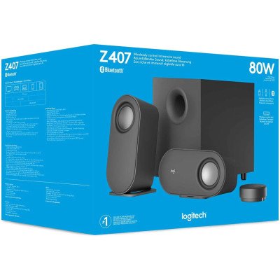 LOGITECH Z407 Bluetooth computer speakers with subwoofer and wireless control LOGITECH Z407 Bluetooth computer speakers with subwoofer and wireless control