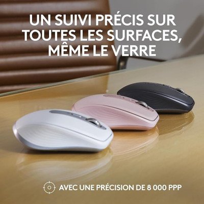 Logitech MX Anywhere 3S Souris Sans Fil Silencieuse, Bluetooth, Windows PC, Linux, Chrome, Mac - Graphite Logitech MX Anywhere 3S Souris Sans Fil Silencieuse, Bluetooth, Windows PC, Linux, Chrome, Mac - Graphite