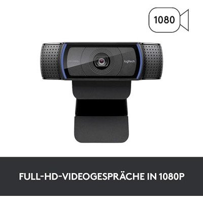 Logitech, Webcam C920 HD Pro, appels et enregistrement vidéo Full HD 1080p, noir - USB - EMEA Logitech, Webcam C920 HD Pro, appels et enregistrement vidéo Full HD 1080p, noir - USB - EMEA