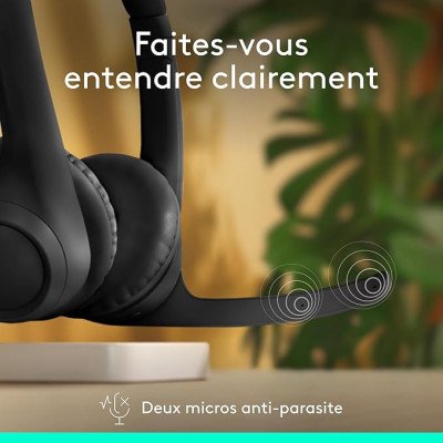 Logitech Zone 300 Casque Bluetooth sans Fil avec Microphone Anti-Parasite - Noir- BT - N/A - EMEA28i-935
