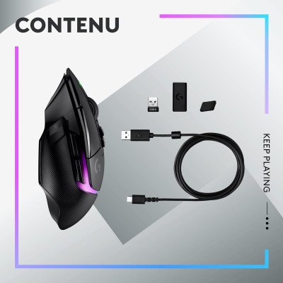 Logitech G G502 X PLUS LIGHTSPEED Souris Gaming RVB Sans Fil - Noir Logitech G G502 X PLUS LIGHTSPEED Souris Gaming RVB Sans Fil - Noir