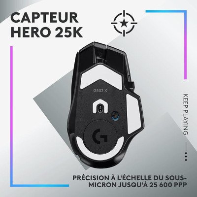 Logitech G G502 X PLUS LIGHTSPEED Souris Gaming RVB Sans Fil - Noir Logitech G G502 X PLUS LIGHTSPEED Souris Gaming RVB Sans Fil - Noir