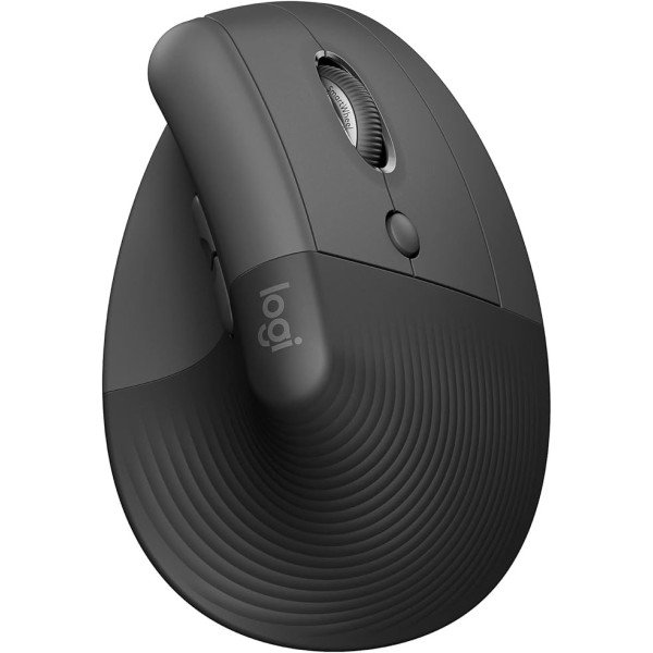 Logitech Lift Vertical Ergonomic Mouse - DARK - 2.4GHZ/BT - 12M