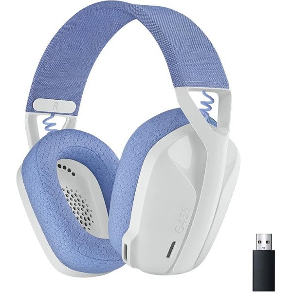 Logitech G435 LIGHTSPEED & Bluetooth sans Fil Casque Gamer, - Blanc