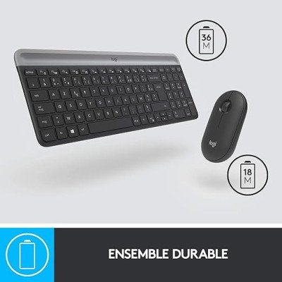 Logitech MK470 Combo Clavier et Souris sans Fil pour Windows, 2,4 GHz avec Récepteur USB, - Noir Logitech MK470 Combo Clavier et Souris sans Fil pour Windows, 2,4 GHz avec Récepteur USB, - Noir