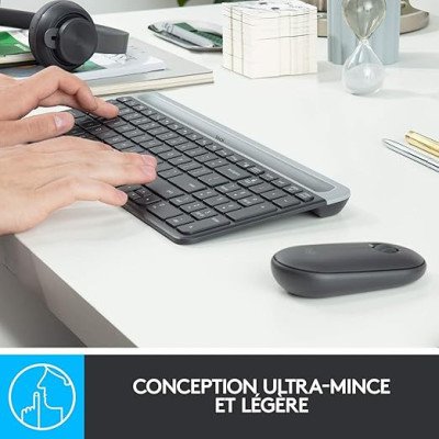 Logitech MK470 Combo Clavier et Souris sans Fil pour Windows, 2,4 GHz avec Récepteur USB, - Noir Logitech MK470 Combo Clavier et Souris sans Fil pour Windows, 2,4 GHz avec Récepteur USB, - Noir