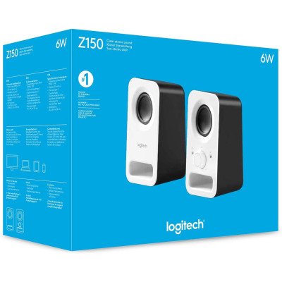 LOGITECH Z150 Multimedia Speakers  - SNOW WHITE