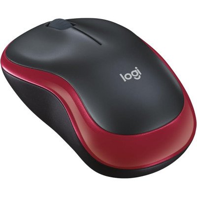 Logitech Wireless Mouse M185 Red, WER Occident Pack