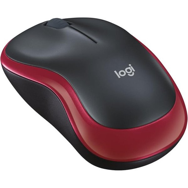 Logitech Wireless Mouse M185 Red, WER Occident Pack