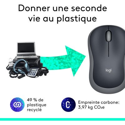 Logitech Wireless Mouse M185 Swift Grey WER Occident Pack