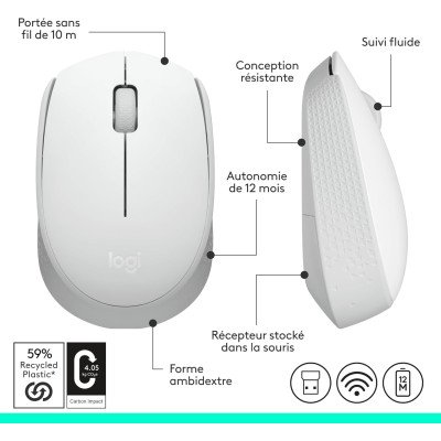 Logitech M171 Wireless Mouse - OFF WHITE -
