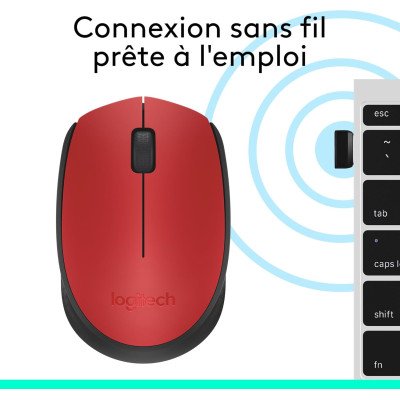 M171 Wireless Mouse - RED-K - 2.4GHZ -